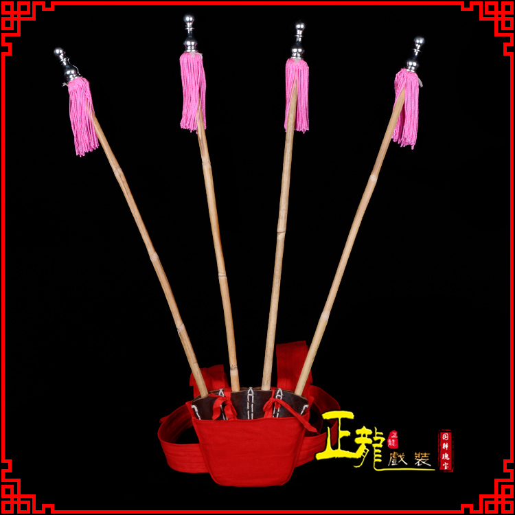 佛冈戏装戏曲用品靠旗男女大靠 靠板 正宗牛皮旗杆旗架