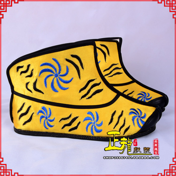 佛冈.美猴王靴子虎纹靴金黄快靴 猴鞋