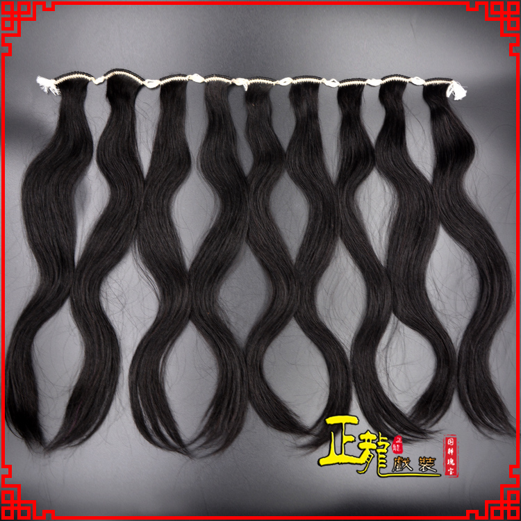 佛冈京剧戏曲头饰包大头青衣旦角水鬓 手工加密真发片子