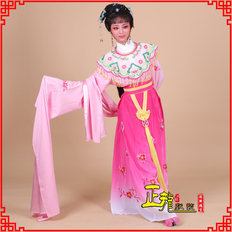 佛冈水袖青衣练功花旦服 梅花古装衣