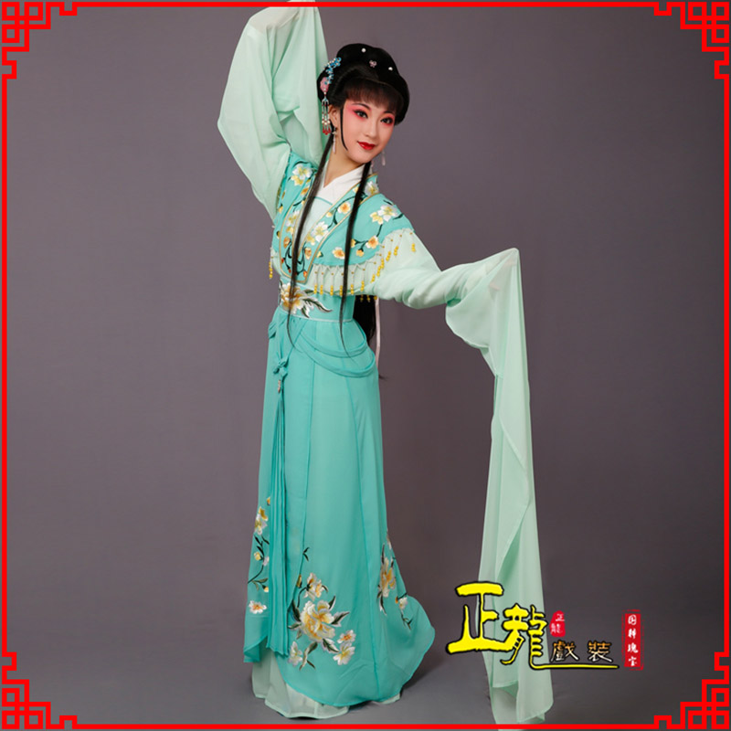 佛冈青衣水袖戏服演出服 云肩花旦衣